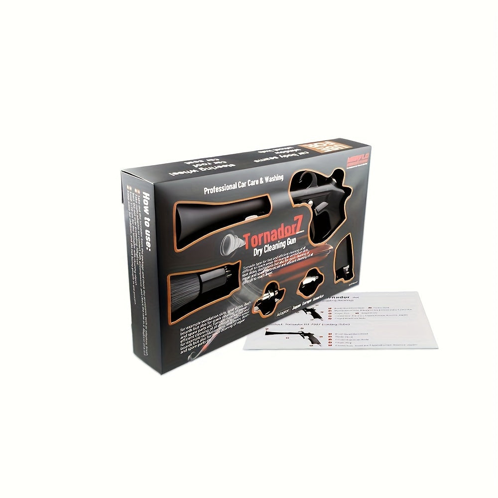 MARFLO Tornado Car Cleaning Gun with 3 Nozzle Attachments,