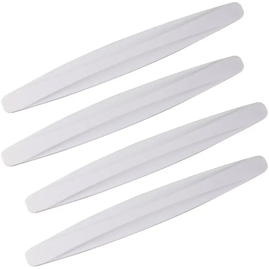 4pcs Universal Car Carbon Fiber Anti-Collision Protector - Protects Front and Rear Corner Bumpers, Anti-Scratch Strip Gadget, Rubber Protection for Automotive Accessories