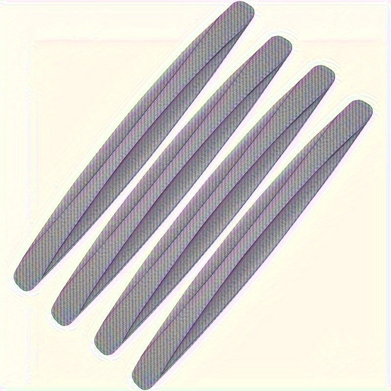 4pcs Universal Car Carbon Fiber Anti-Collision Protector - Protects Front and Rear Corner Bumpers, Anti-Scratch Strip Gadget, Rubber Protection for Automotive Accessories