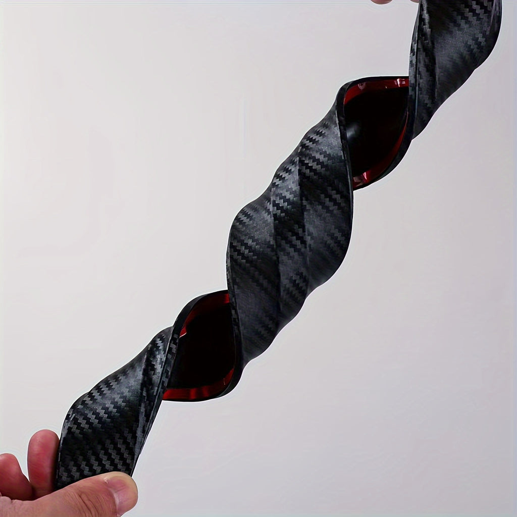 4pcs Universal Car Carbon Fiber Anti-Collision Protector - Protects Front and Rear Corner Bumpers, Anti-Scratch Strip Gadget, Rubber Protection for Automotive Accessories