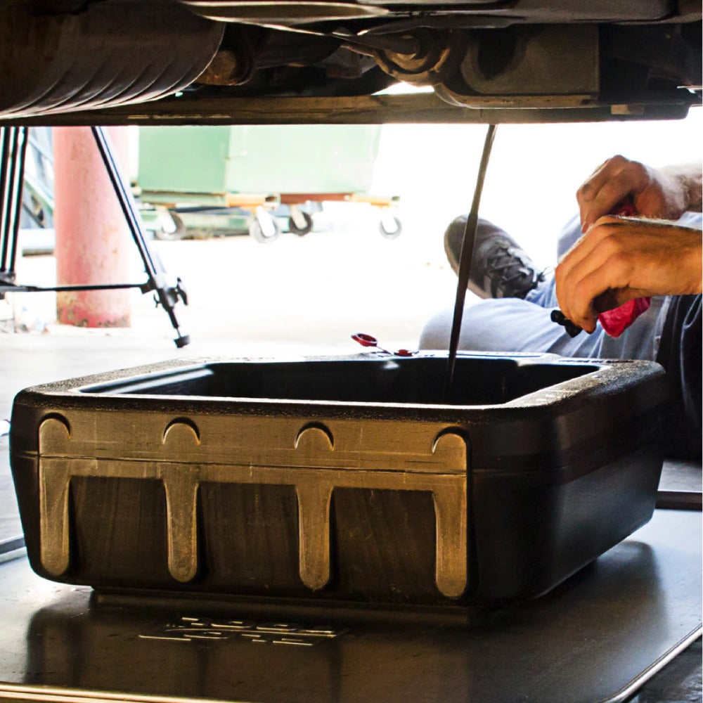 16 Quart Automotive Drain Pan Container, 420032HTMI, Black