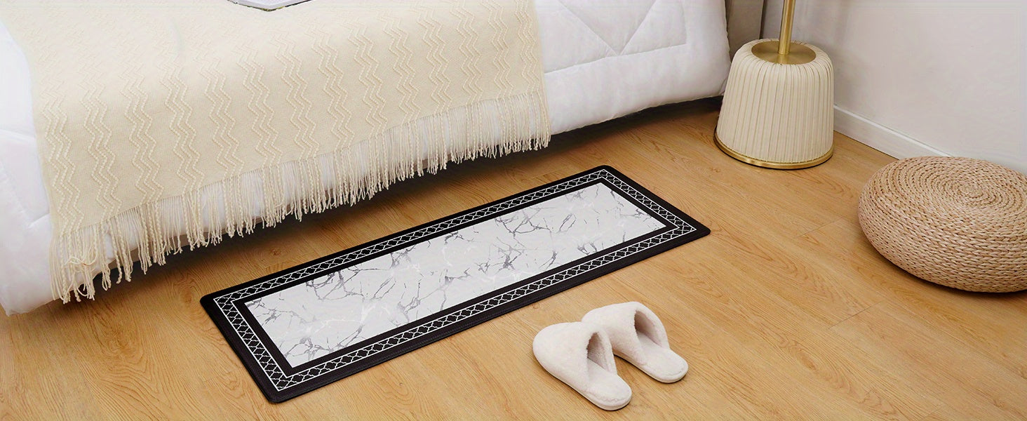 3pcs Kitchen Mat Set with Runner, Marble Kitchen Rugs And Mats Non Skid Washable, Kitchen Runner Mat Floor Mats, ASPMIZ