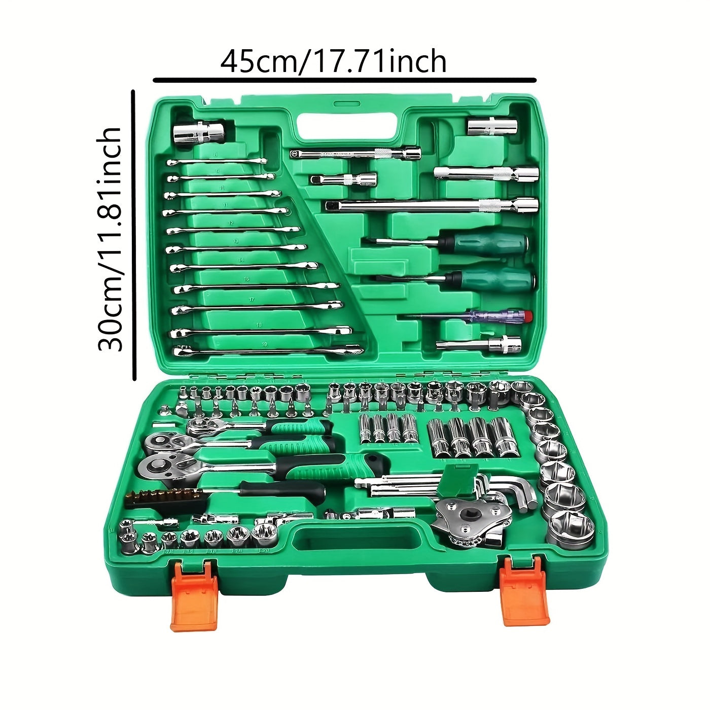 53/82/121/151PCS Heavy Duty socket Set, (5/16 Inches to 3/4 Inches) And Metric