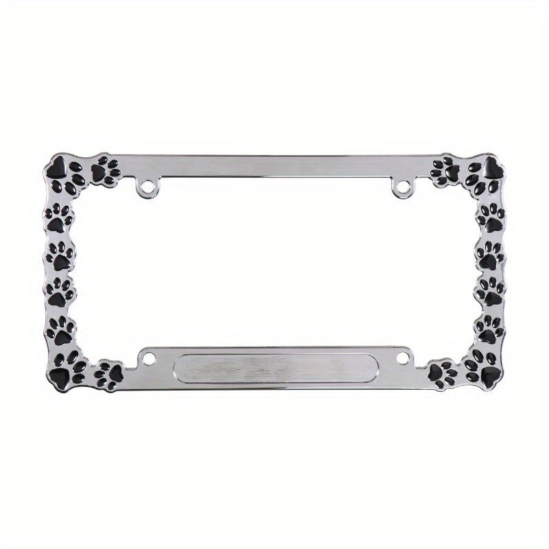 Paw Print Automotive Metal License Plate Frame, 92984W
