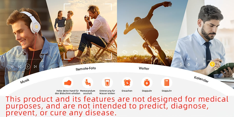 Smartwatch with Wireless Call/Dial, Female Functions, Sleep, 19 Sports Modes, Music Player, Pedometer - Perfect Birthday Gift for Men & Women, Christmas, Halloween, Smartwatches For Android & Ios