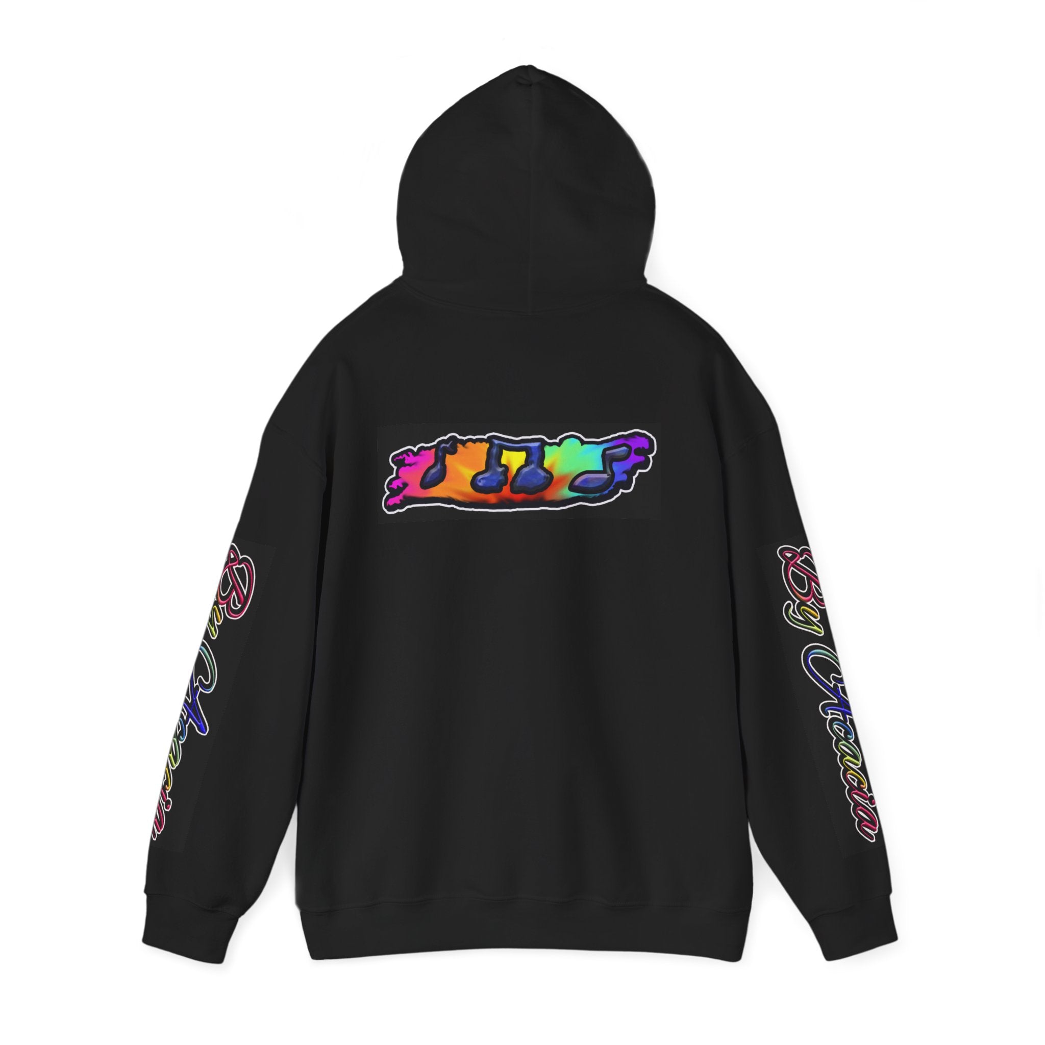 Music Is Life Hoodie — Colorful Watercolor Note Graphic Pullover