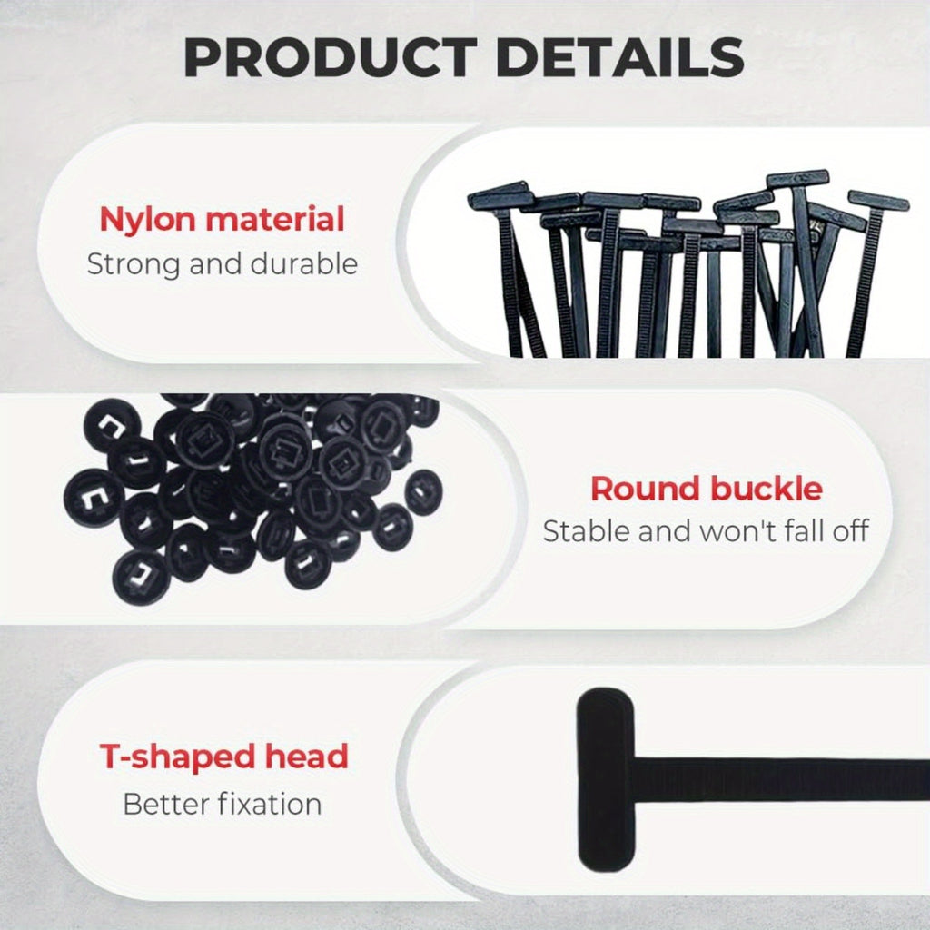 100/20/30/50pcs Heavy-Duty Nylon Cable Tie Buckles - Heavy Duty Plastic Cable Ties