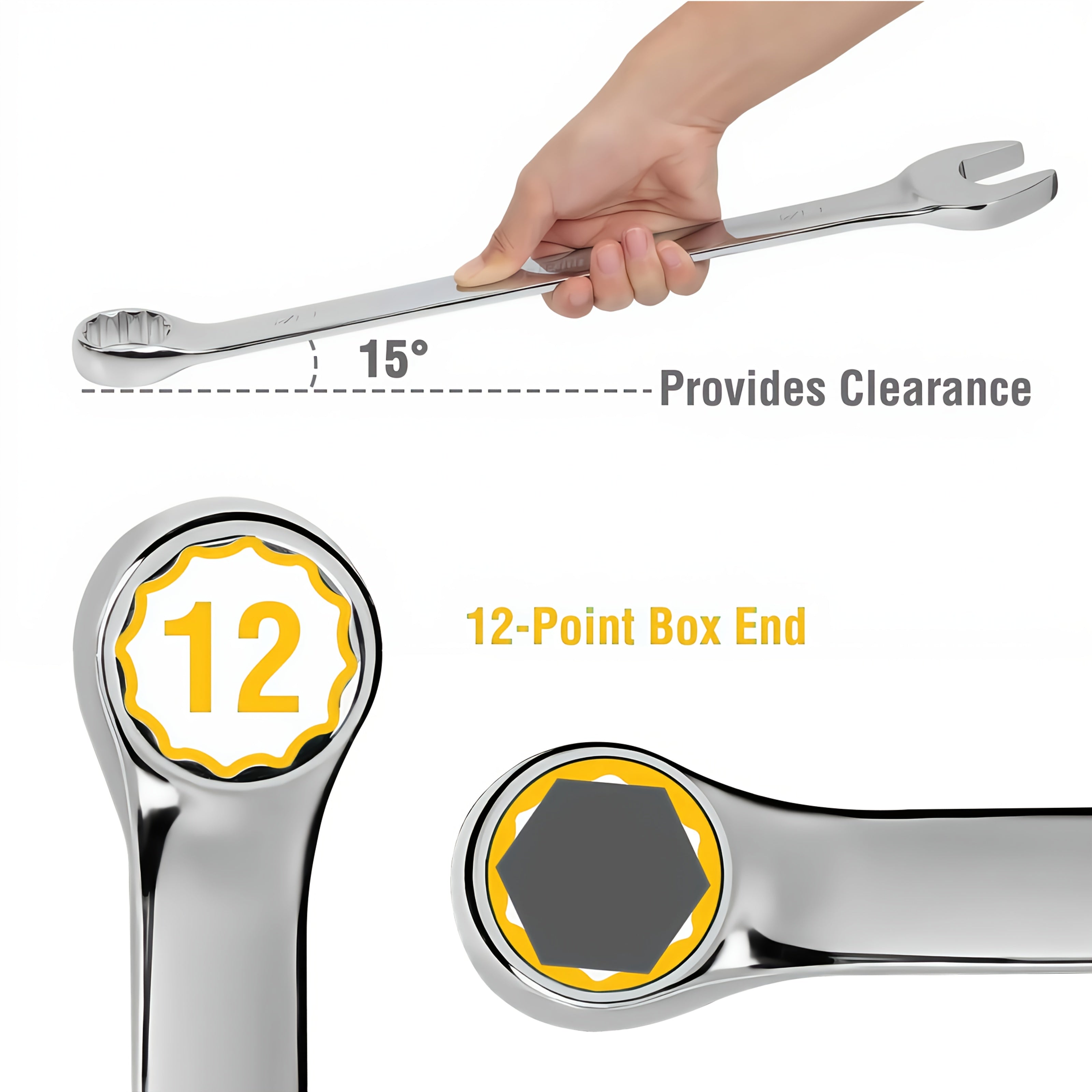 [Dual-Use Wrench Set] 10pcs Dual-Use Wrench Set, Metric and Standard Sizes,