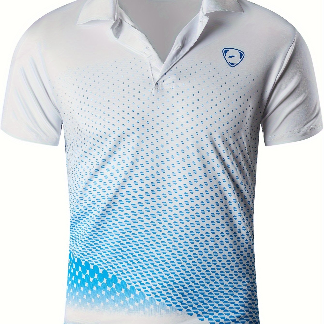 Jeansian Men's Lightweight Breathable Sport Shirt - Vibrant Orange All-Over Dot Print