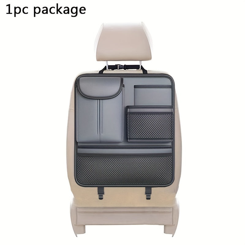 Universal Car Back Seat Organizer, Multipurpose Seat Storage Bag,Car Tissue Box Water Cup Holder Sundry Storage for Travel Accessories and Kids, Toys