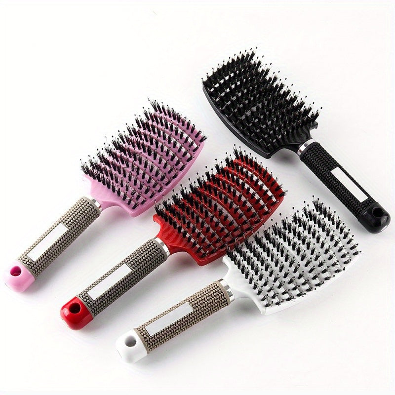 1pc Curved Vented Professional Detangling Hair Brush | Magic Scalp Massage Comb for Women