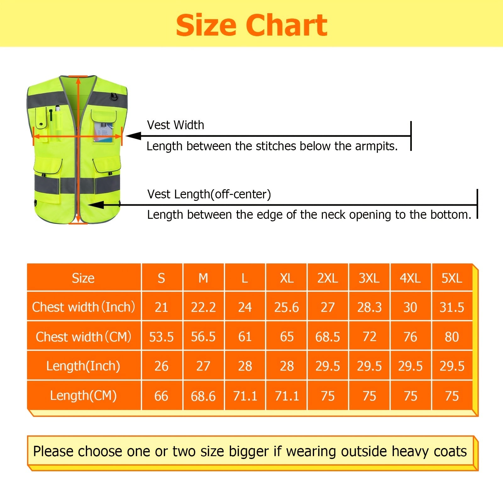 TCCFCCT Bison Series ANSI/ISEA 107-2020 Compliant Safety Vest for Men & Women - Reflective Vest