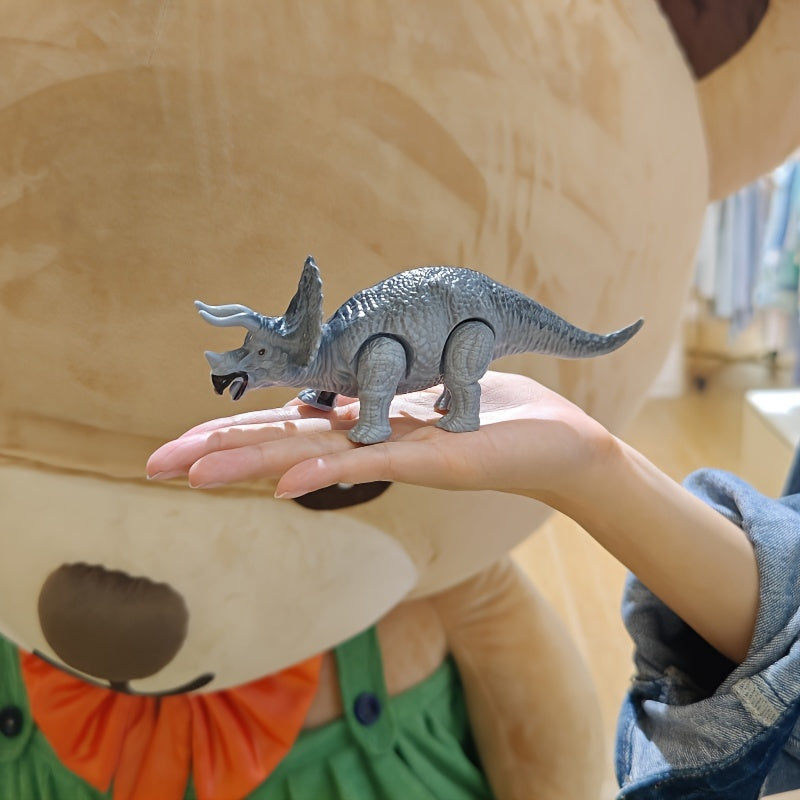 Battery-Free Walking Dinosaur Toys: 4-Pack Set with Triceratops, Stegosaurus, Brachiosaurus, and Tyrannosaurus Rex - Suitable for Ages 3-6