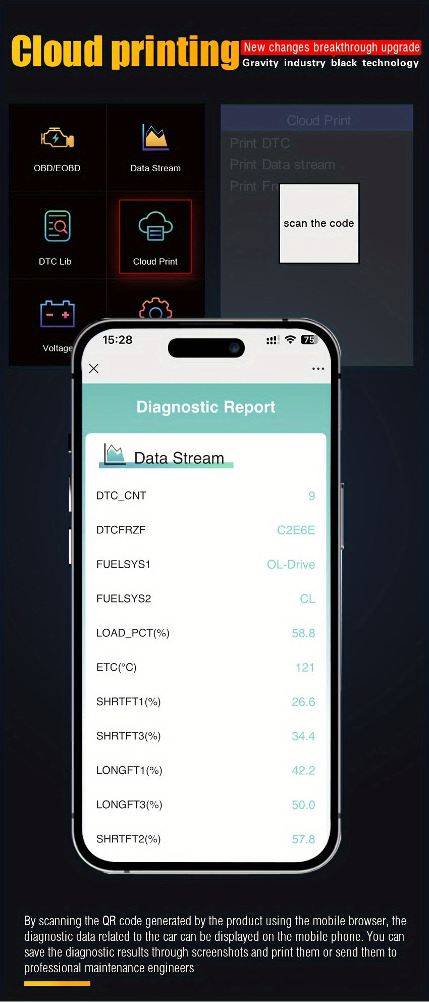 V520 Professional OBD2 Scanner Heavy-Duty Code Reader