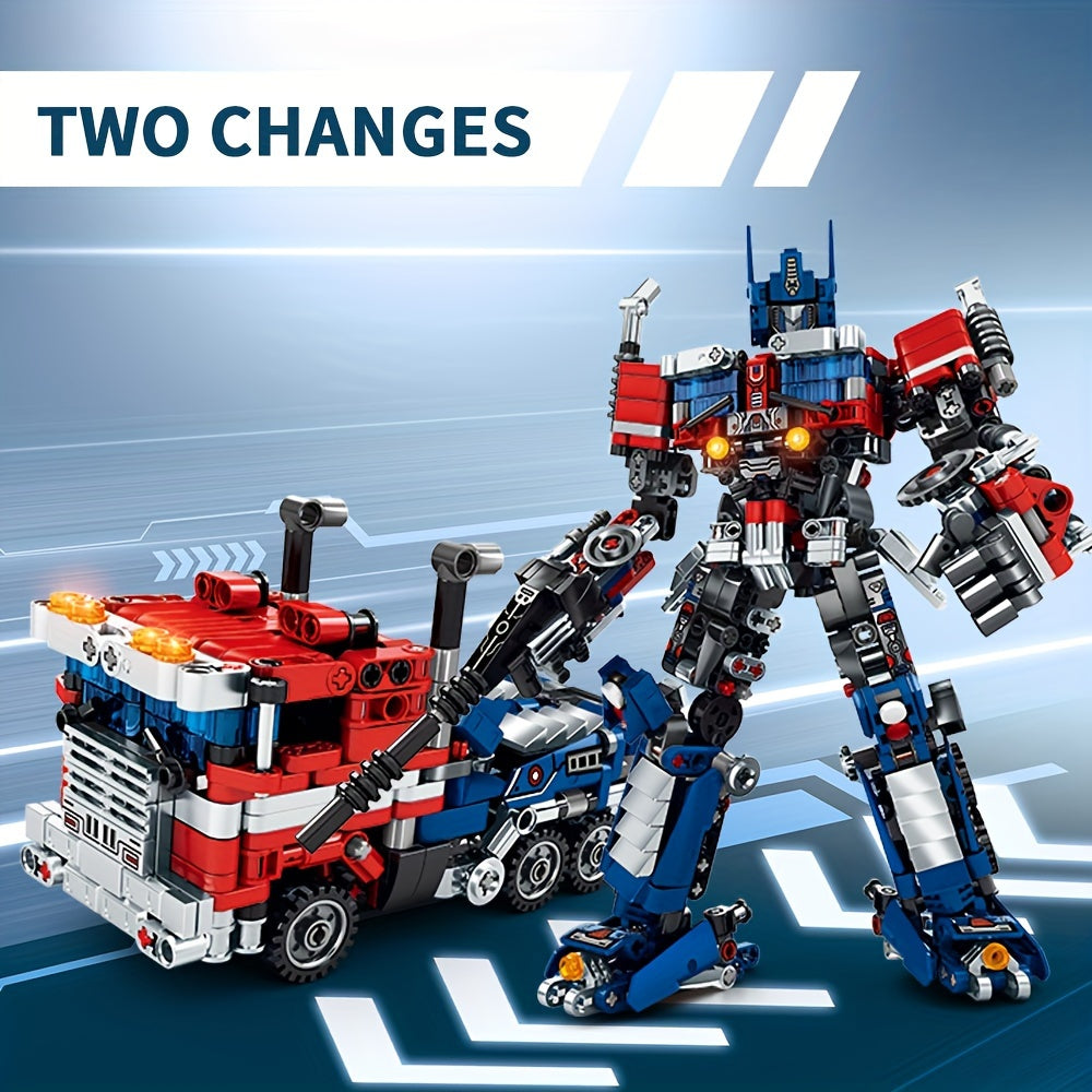 Transform Robot Building Toy Set, Construction STEM Toys, Transforming Robot Building Kit, Blocks Toys, Compatible with Legoed particles