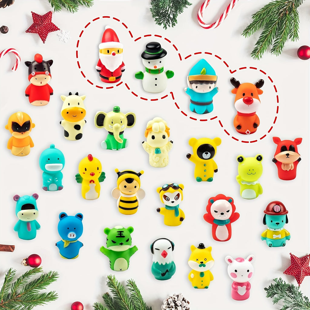 Vanmor 24-Day Christmas Advent Calendar - Finger Puppets, Toys & Fillers For Kids