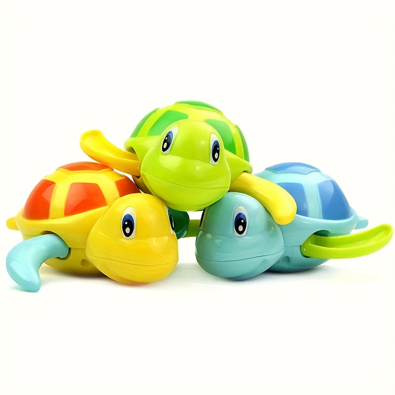 3-piece set,Bath Swimming Turtle Toy for Baby Toddler, Wind Up Chain Bathing Water Toy, Swimming Bathtub Pool Cute Swimming Turtle Toys for Boys Girls.