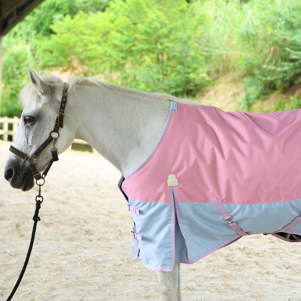 BARN & STABLE Heavy-Duty 600D Waterproof Horse Blanket - 3000mm/3000mvp Winter Turnout Rug with 200g Fill, & Adjustable Fit, All-Weather Horse Cover for Horses (Arabian, Thoroughbred, Shetland) - Durable Equestrian Gear, Hors