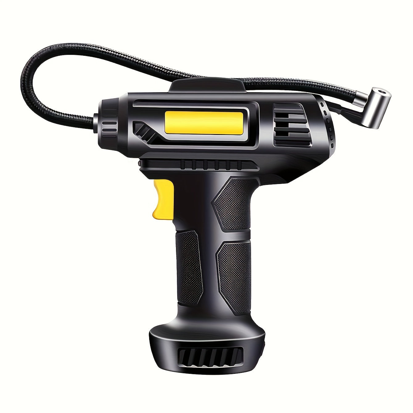 120W multi-function portable automotive air compressor, wired/wireless handheld automotive air pump electric, automotive tire inflator with LED lights