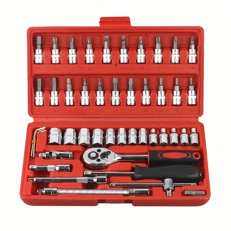 46-Piece Socket Wrench Set - Fast and Efficient, Compact and Portable