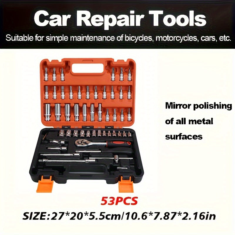 [HOT SALE]1 Set Of 53/151 Pieces, Professional Auto Repair Tool Kit