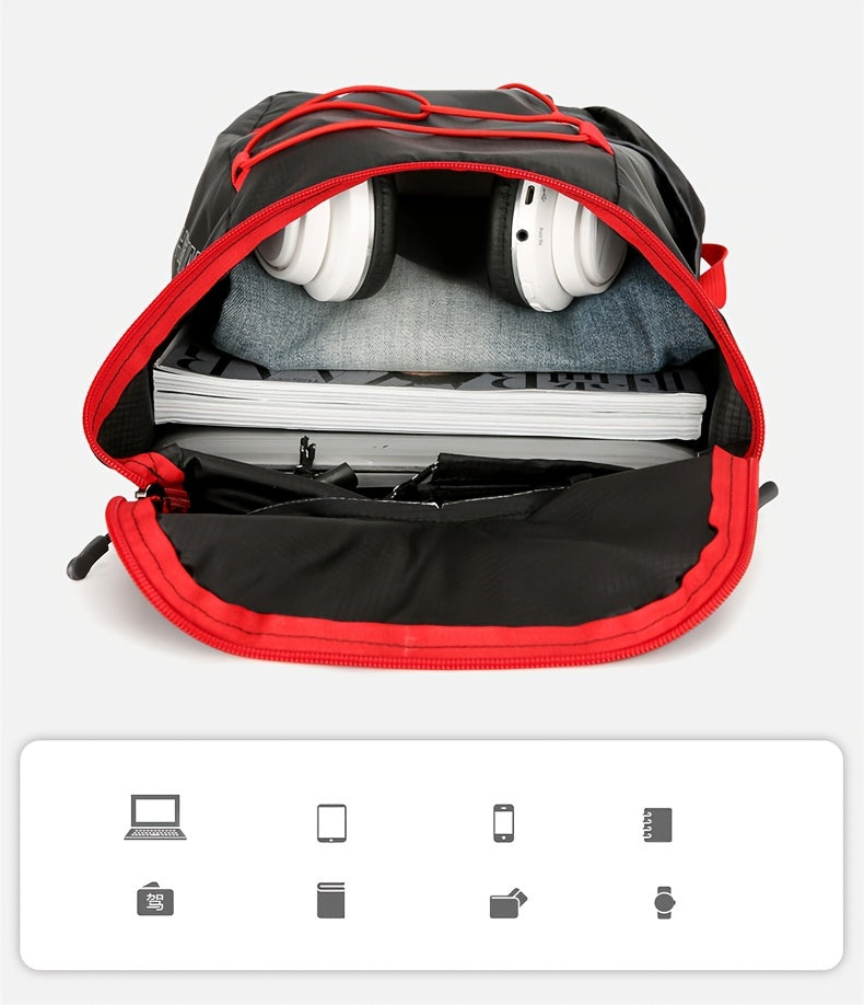 Small Portable Multifunctional Sports Backpack, Foldable Lightweight Waterproof Storage Bag For Men Outdoor Camping Hiking Travel Backpack