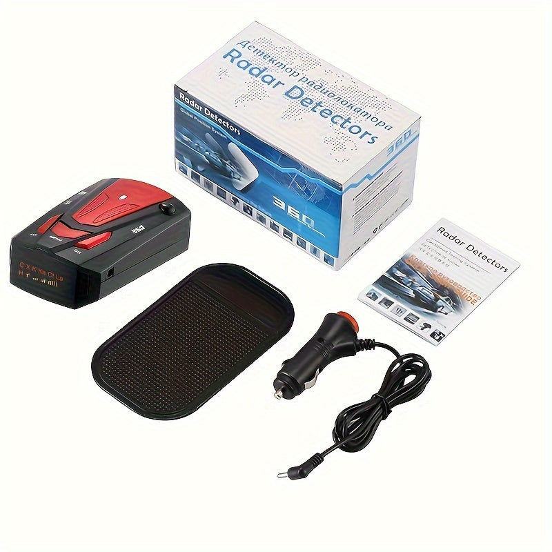 16-Band Advanced Automotive GPS Detector - 360 ° Anti-GPS Camera LiDAR Detector with Voice Alarm, Real-Time Threat Alert, and Enhanced Safety Features for Safe Driving