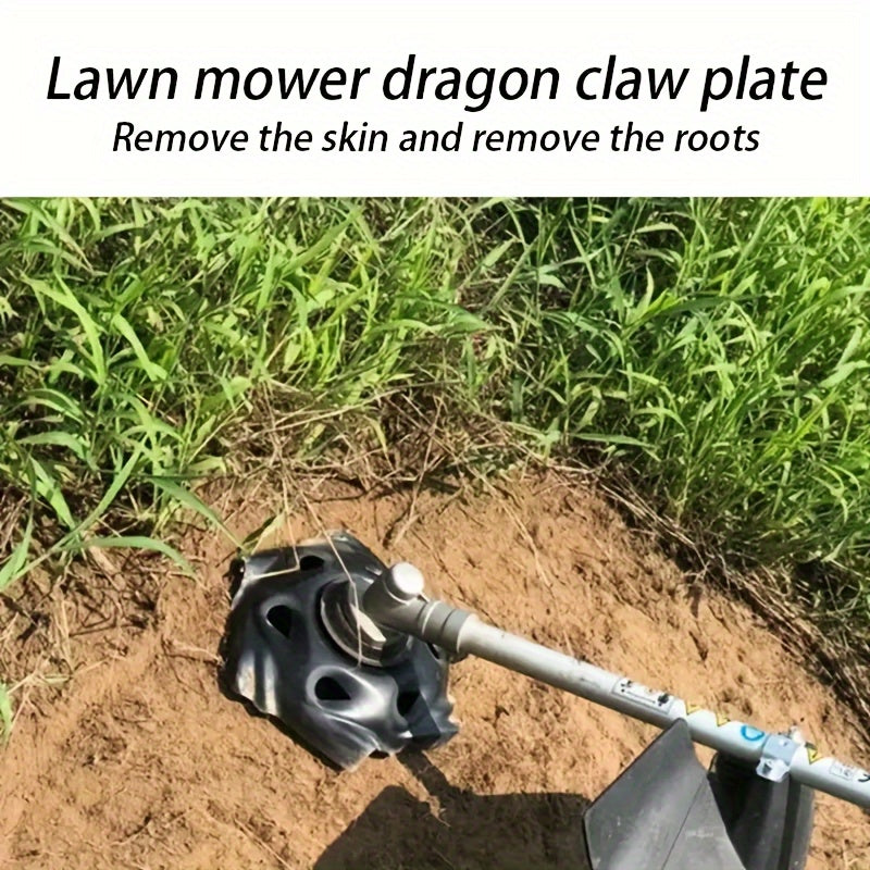 1pc Dragon Claw Weeding Tray - Efficient Lawn Mower Blade for General Purpose, Weed Brush Cutting, and Garden Tool Accessories - Black Color, Durable Construction, and Easy to Use