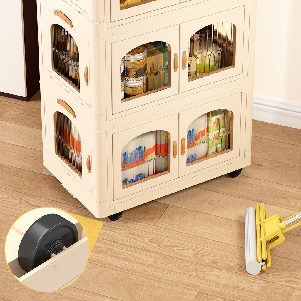 75GALPlastic Storage Bins with Lids and Magnetic Doors | Food Storage Containers