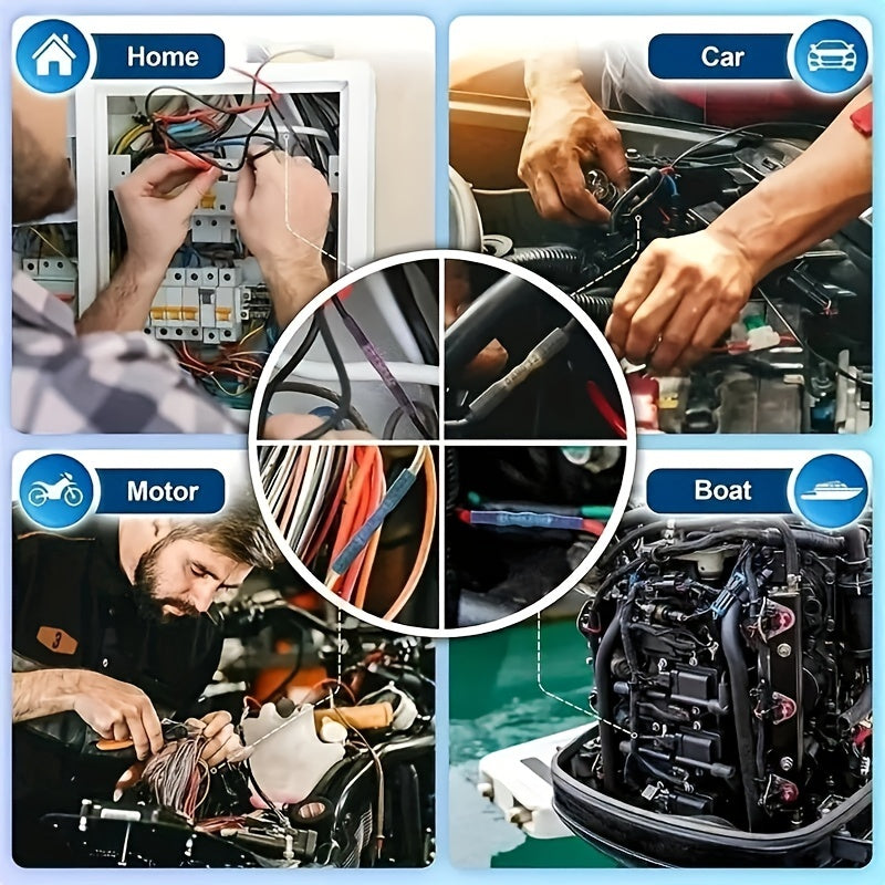 280pcs UMLIFE Spade Crimp Terminals with 5-in-1 Wire Stripper, Insulated Copper Connectors