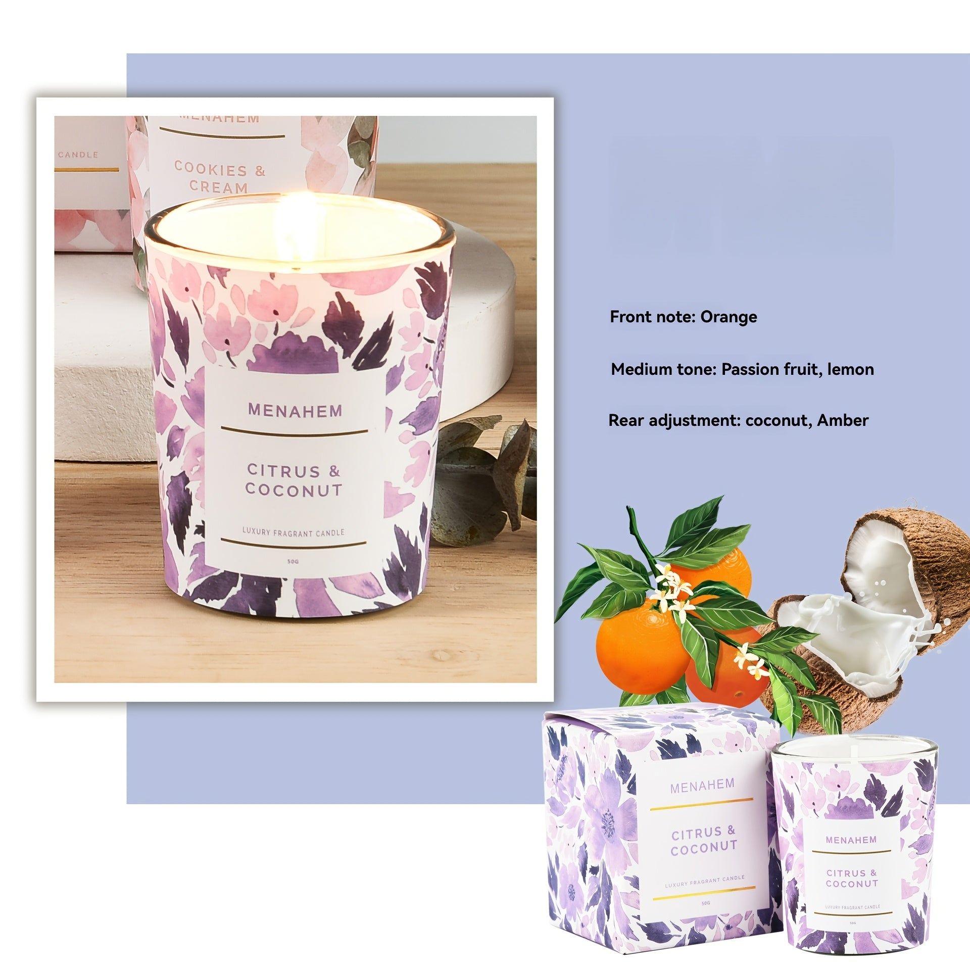 2pcs 2025 New Creative Flower Series Candles, Smokeless Fragrance Soy Wax Bedroom Home Essential Oil Candles Fragrance Air, Home Decoration, Cute. Christmas, New Year, Valentine's Day, Birthdays And Other Holiday Souvenirs,
