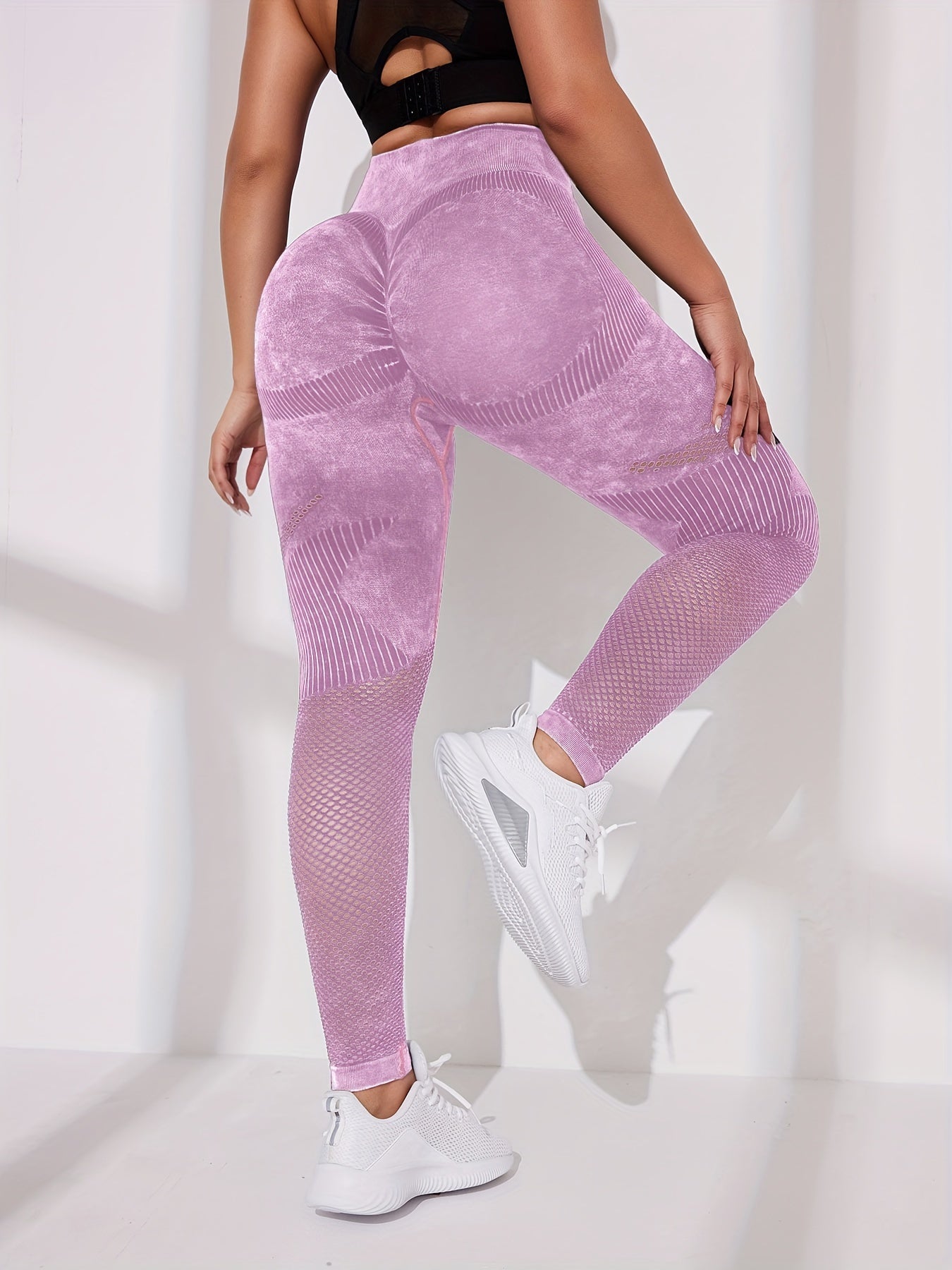 Women's High Waist Yoga Leggings - Elastic and Breathable Fitness Pants for Sports and Activewear