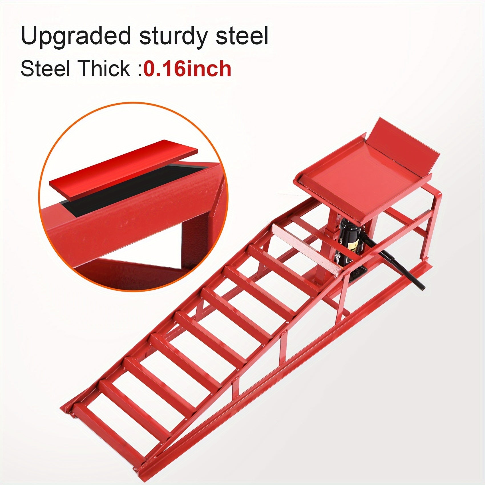 [Hydraulic Car Ramps] Car Ramps 2 Pack Hydraulic High Lift Service Vehicle Ramps 5T 11023 Lbs Automotive Truck Wheel Ramps for Oil Changes with Support Jack for DIY Repair Stores Auto Beauty Stores