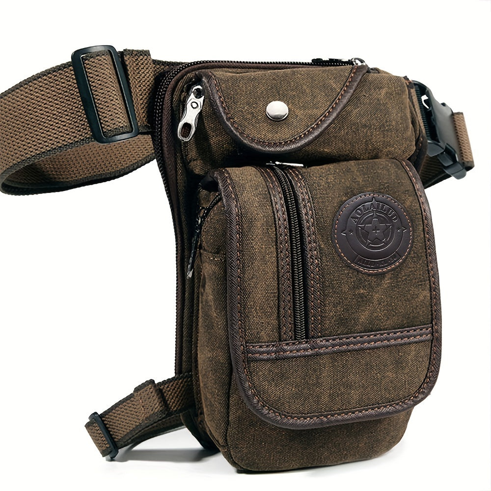 Lightweight High Quality Canvas Drop Leg Bag - Adjustable Tactical Military Waist Pack