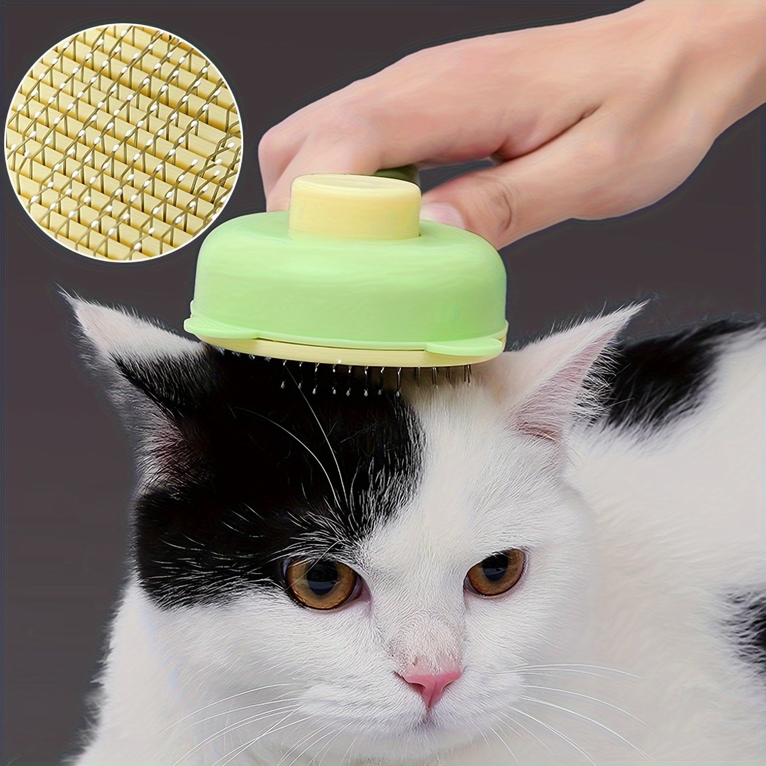 Self-Cleaning Cat Grooming Brush: Easy, Efficient Fur Removal & Shine Enhancement for Your Pet