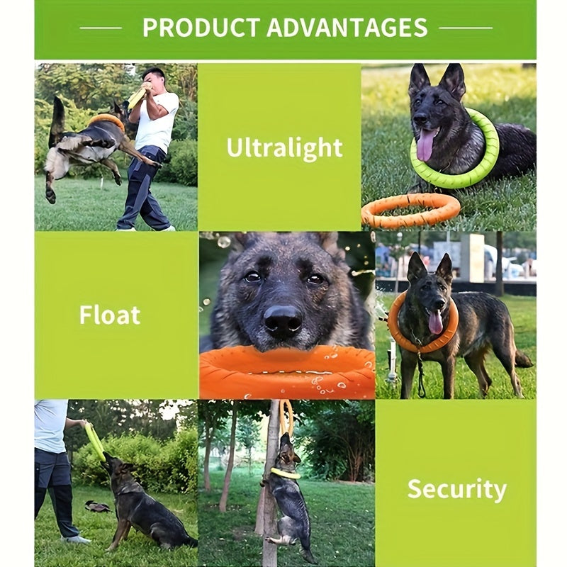 1pc Extra-Large Dog Flying Disc - Engaging Chew-resistant Toy for Interactive Fun, Stimulating Exercise & Teeth Cleaning - Perfect for Outdoor Play with Your Pup!