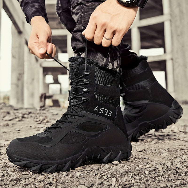 Men's Heavy-Duty Tactical Hiking Boots Non-Slip All-Weather Durable for Camping