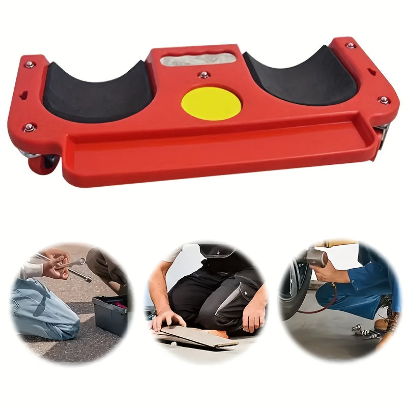 1pc Rolling Knee Pad Platform with Wheels, ABS Material, Multi-Function with Built-In Tool Tray,