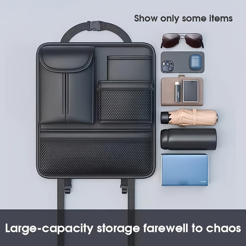 Universal Car Back Seat Organizer, Multipurpose Seat Storage Bag,Car Tissue Box Water Cup Holder Sundry Storage for Travel Accessories and Kids, Toys