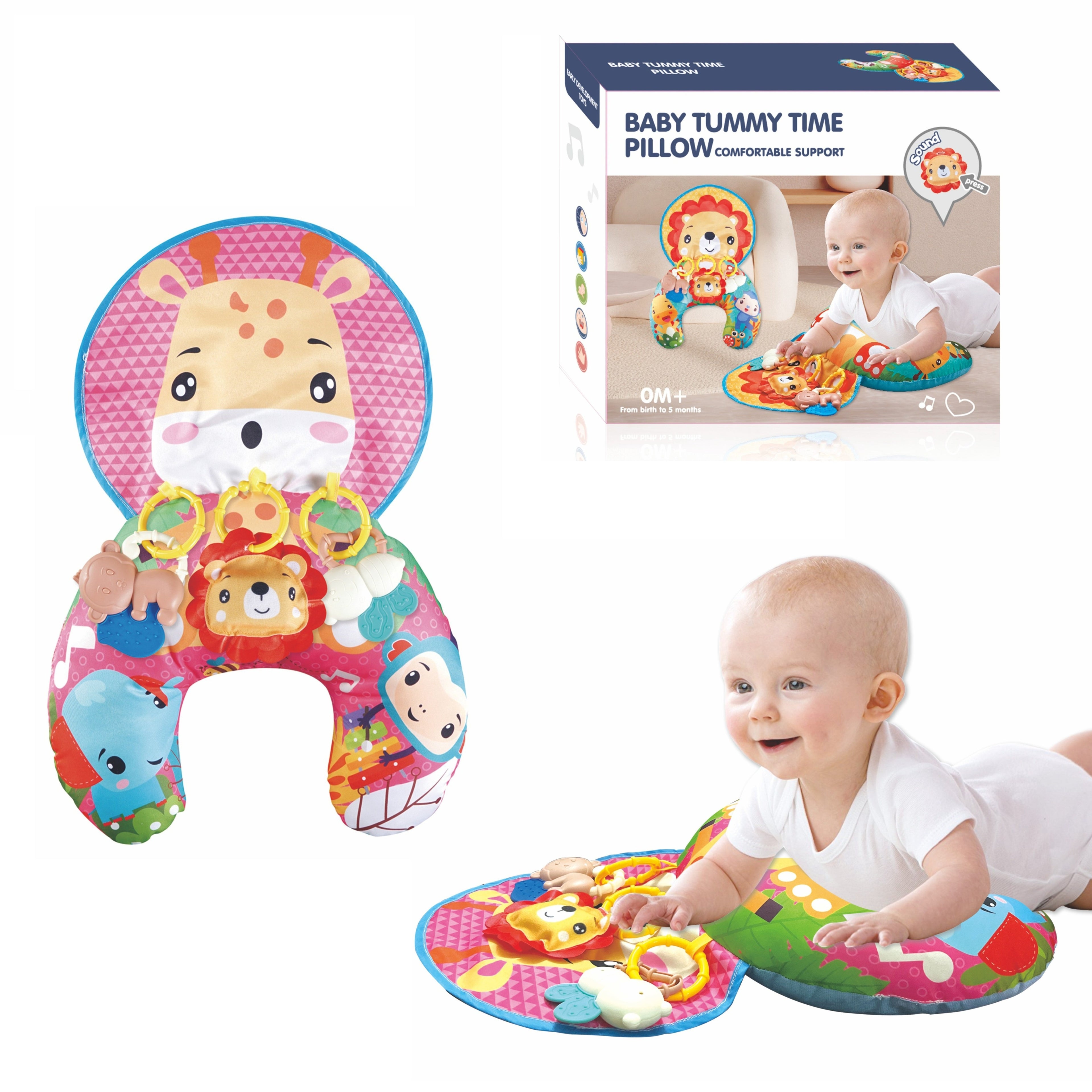 KaboLL Baby Tummy Time Pillow Activity Mat, 0-3 Years Old Developmental