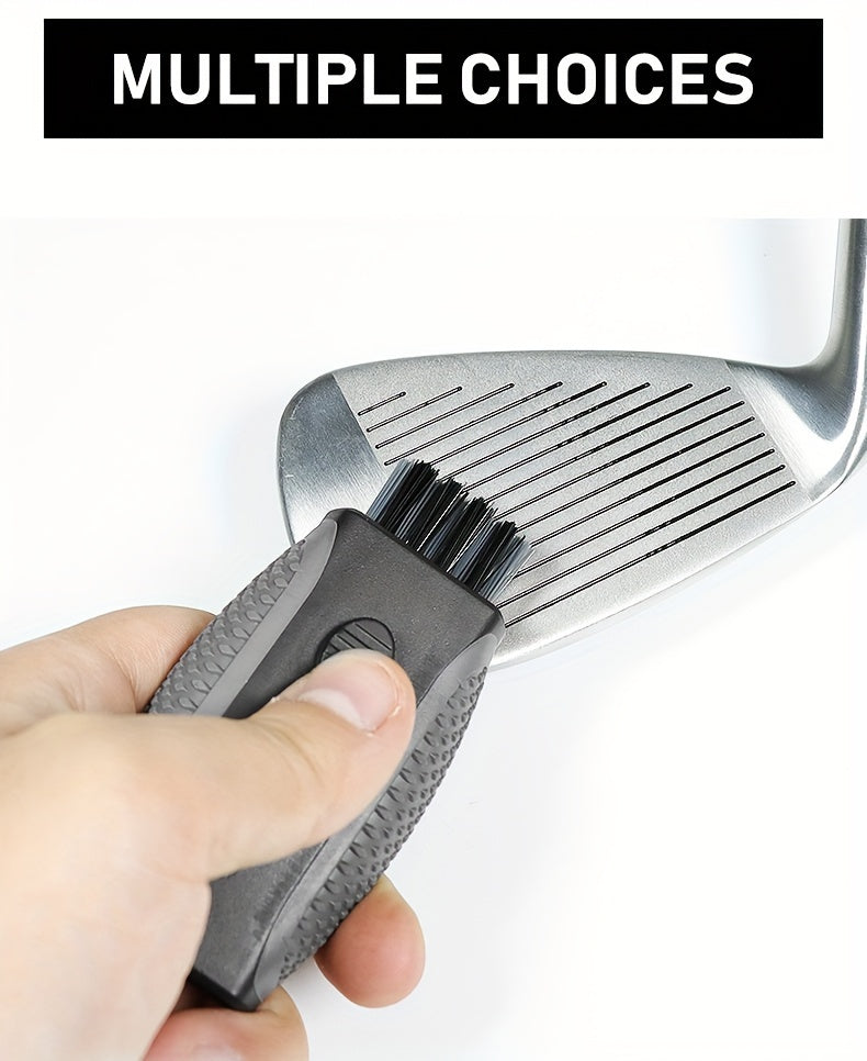 Retractable Pocket Golf Club Cleaning Brush Tool - Wire Brush Club Groove Double Side Cleaner, Golf Accessories