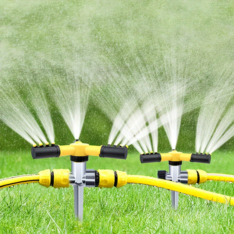 360° Universal Rotating Sprinkler Head - Automatic Watering Device with Adjustable Coverage - Durable Plastic Material, Easy Installation, and Versatile Lawn and Garden Irrigation Solution