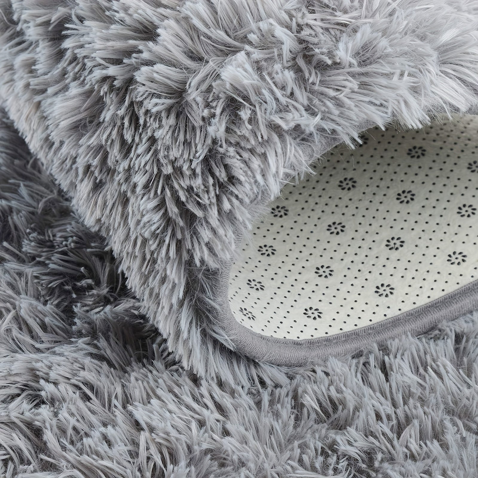 Luxurious Light Gray Plush Bedroom Mat - Soft, Skin-Friendly & Easy Care, Non-Slip Backing, Cozy Warm Mat for Home Decor, Rugs for Bedroom
