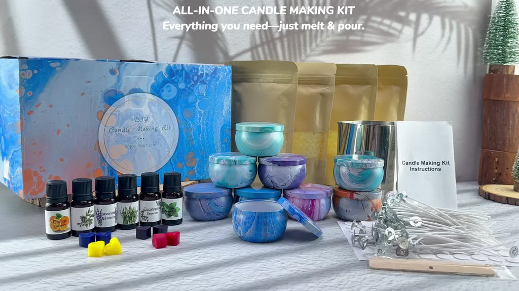 Candle Making Kit For Adults Scented Candles With 9 Candle Jars, 4 Beeswax, 8 Dye Blocks, 16.91oz Melting Pot And More Arts Crafts Hobby Kit Gift Set, Home Decor, Thanksgiving Christmas Decorations.christmas Candles.Valentine