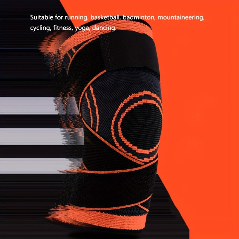 1pc Strap Knee Protector Sports Knee Support Adjustable Compression Breathable Joint Protection Sports Knee Protector Strap Compression Basketball Running