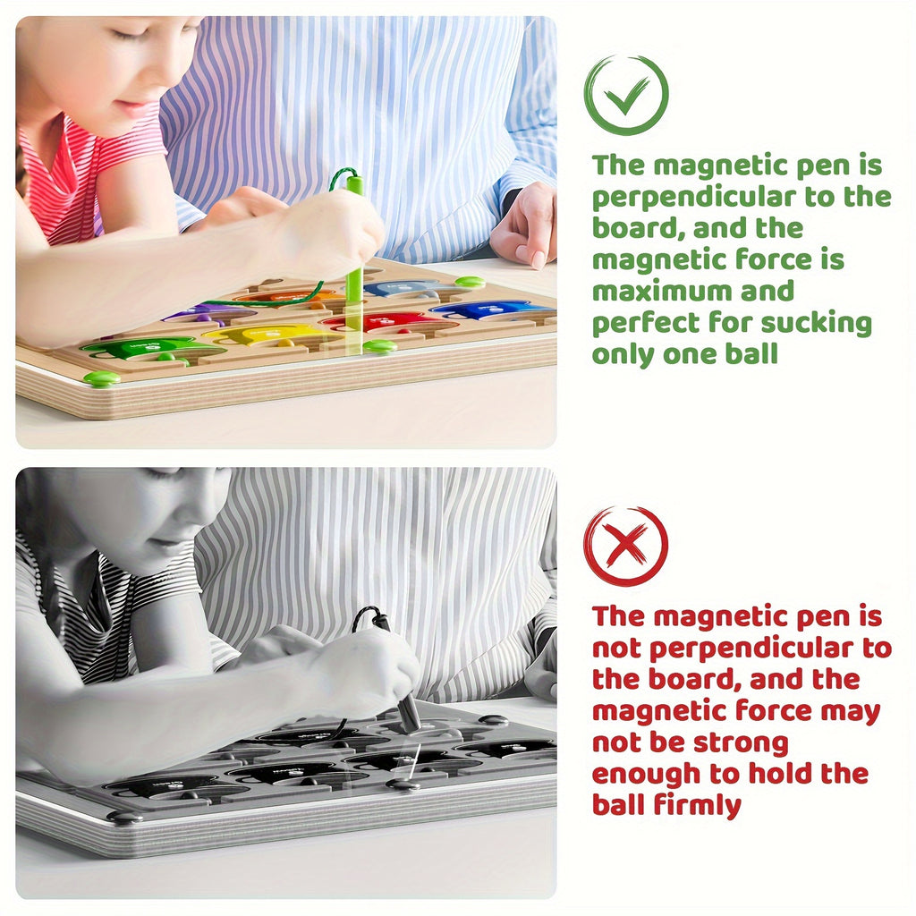 [Magnetic|Learning] Magnetic Color and Number Maze Toys | Educational Fine Motor Travel Toys for Toddlers Preschoolers | 3+ Year Old Learning Birthday Gifts for Toddler Kids Boys Girls