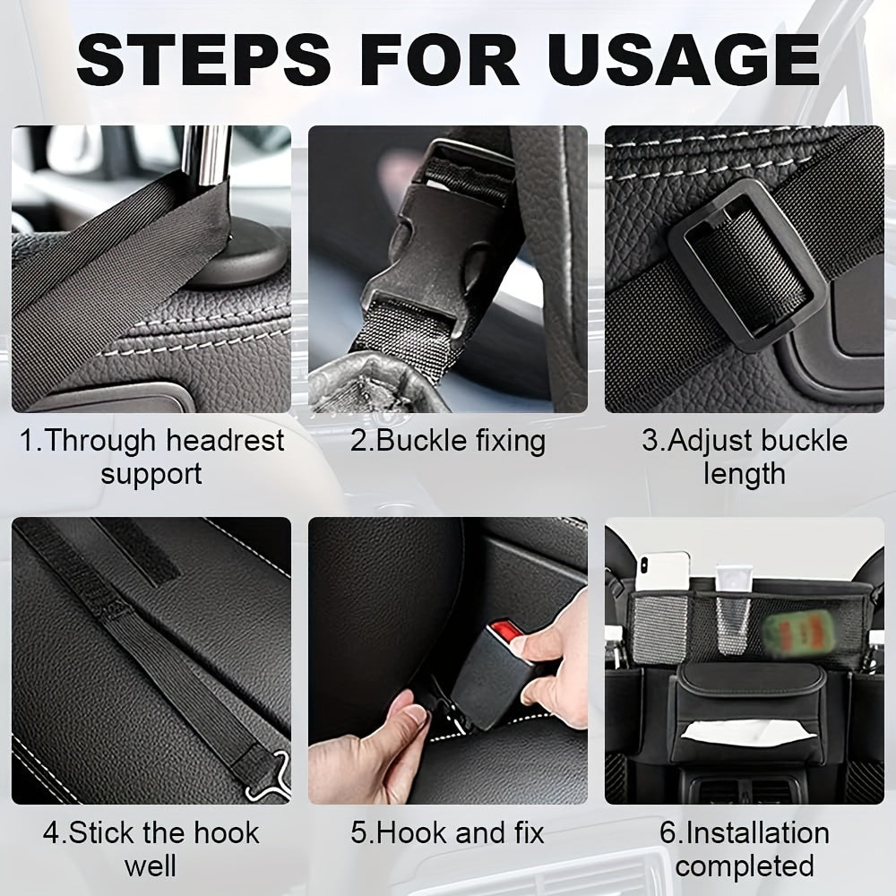 Large Capacity Car Purse Holder - Spacious Organizer for Document, Phone, and Accessories Storage - Premium Automotive Console Accessory for a Clutter-Free Car Interior