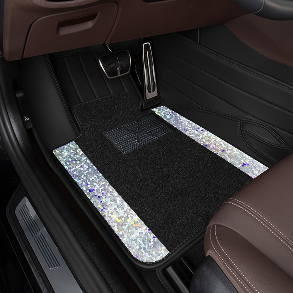 Muchkey Universal Fit Automotive Floor Mats fits Most Cars, SUVs, and Trucks, Colorful Outline Design Full Set Floor Liners