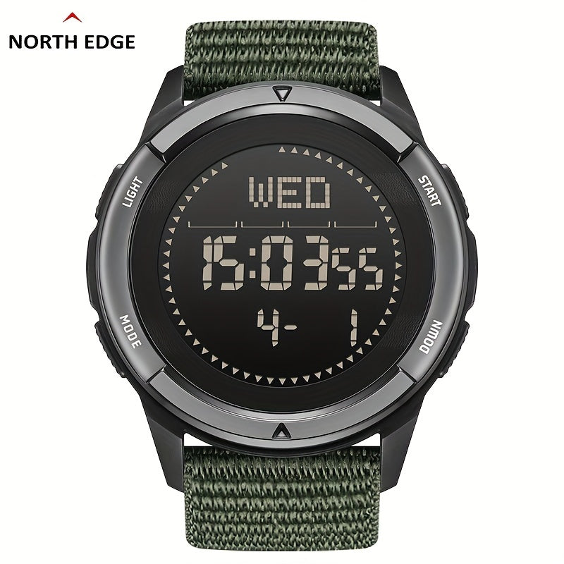 Mens Slim Sports Smartwatch - Water Resistant Chronograph Watch with Pedometer, Multi-Functional Wrist Watch with Carbon Fiber Strap for Fitness, Running, and Outdoor Activities