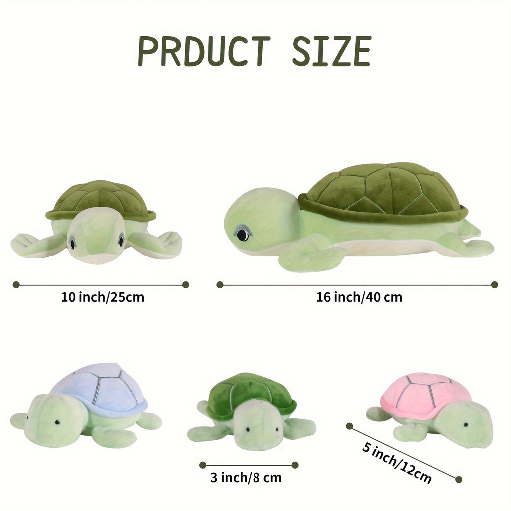 16Inch Turtle Stuffed Animals for Boys Girls Ages 3-8 - Mommy Turtle with 3 Baby Turtles- Magical Turtle Pillow Plushie Toys - Enchanting Cuddly Companions for Imaginative Play, Kids, Boys Birthday